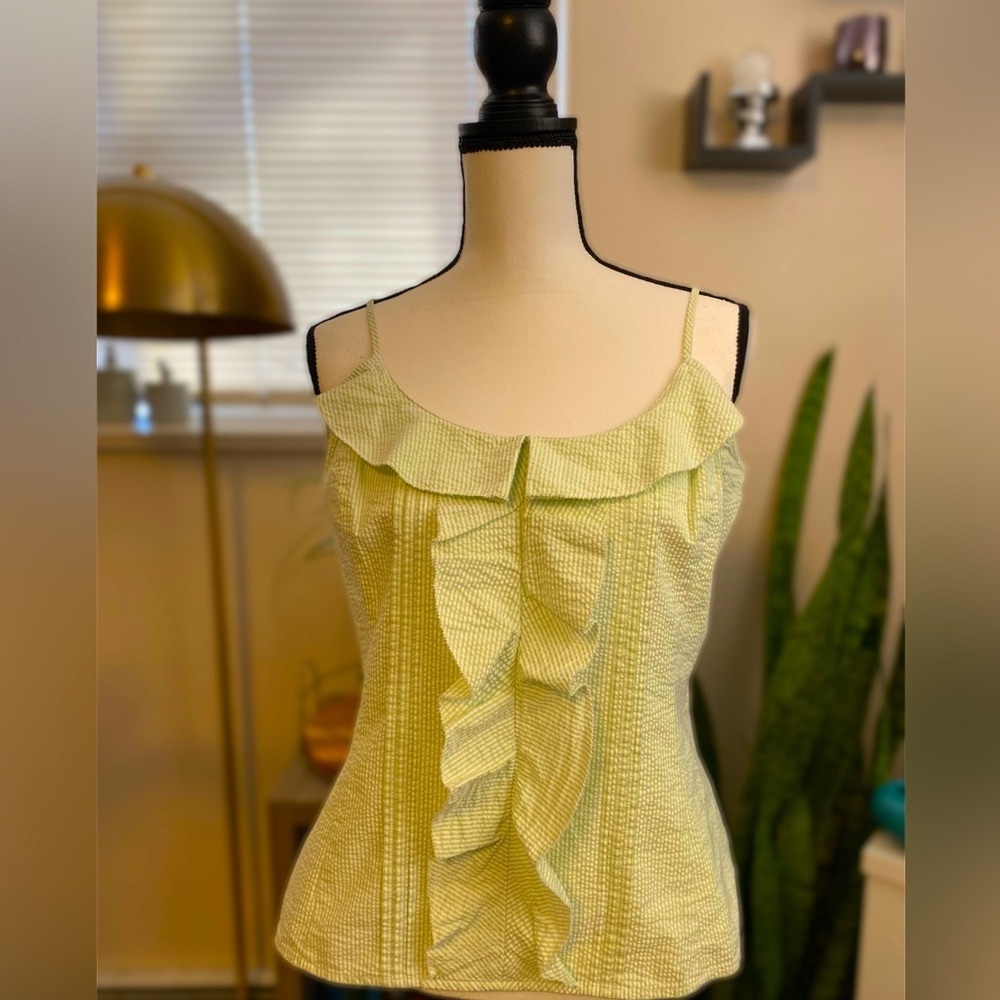 Vineyard Vines Seersucker Ruffled Front Camisole